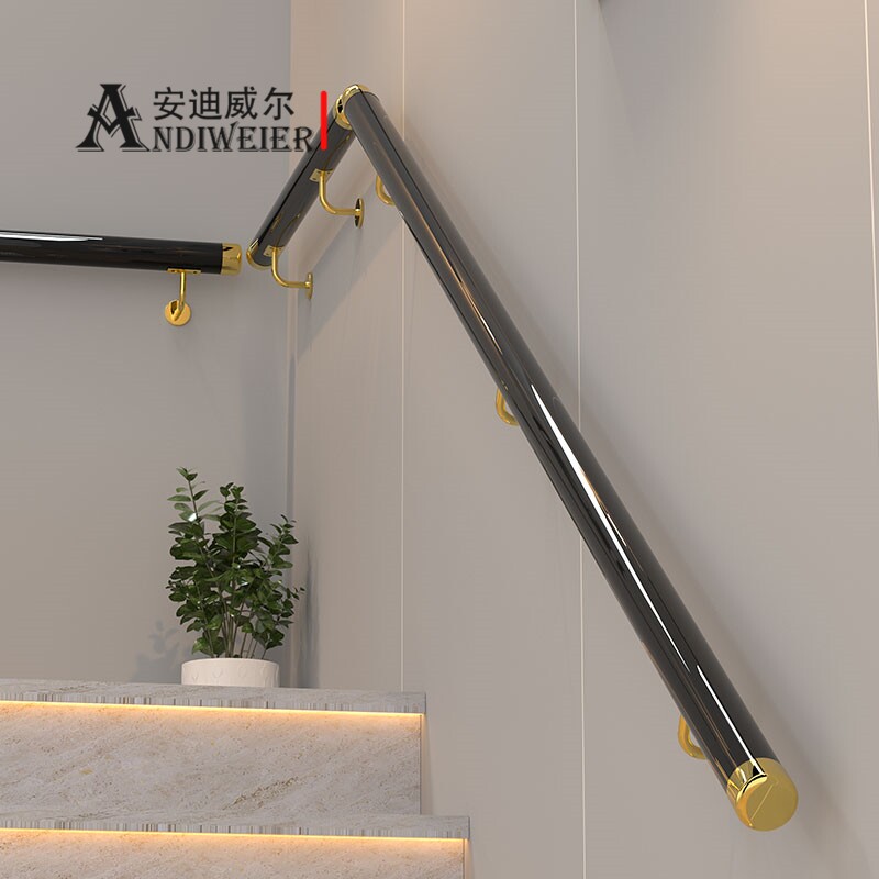 楼梯扶手新型环保pvc仿实木防滑安全304不锈钢加厚钛合金扶手配件