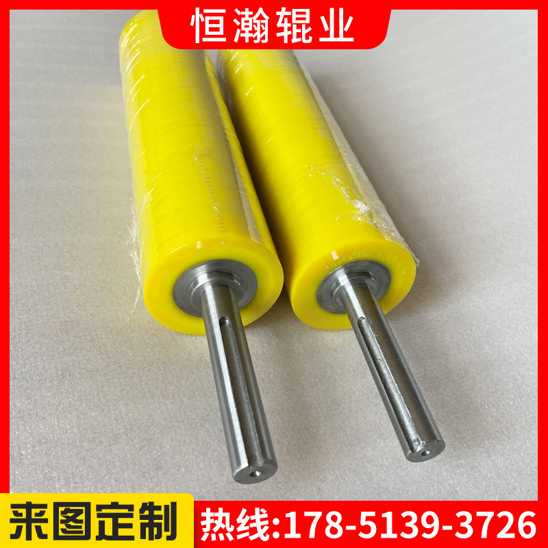 聚氨酯胶辊包胶滚筒胶轮轴承滚轮包胶辊胶轮无动力辊轴硅胶轮定做