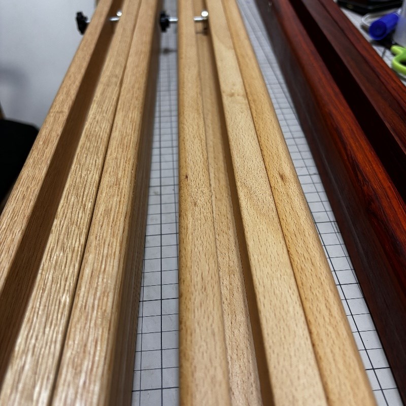 纯实木手工皮具长条皮带夹卧式打磨封边手缝木夹 120长