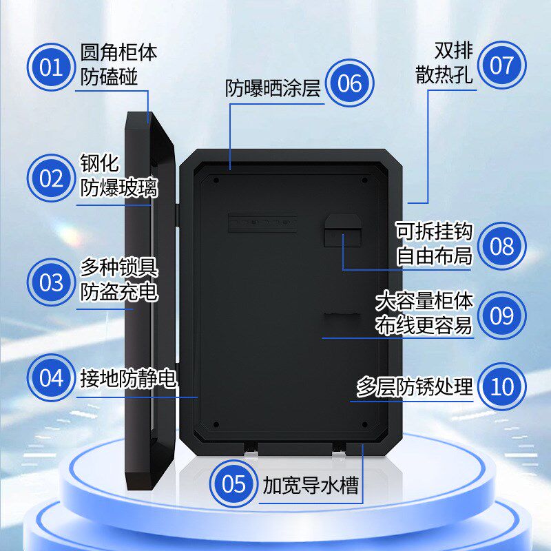 腾势D9充电桩保护箱立柱腾势N7/N8配电保护箱一体防雨罩户外壁挂