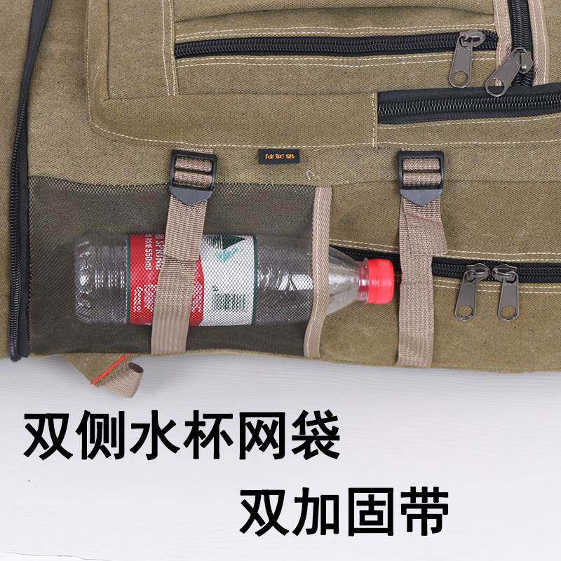 户外帆布登山包男90升超大容量双肩包长途旅行民工打工背包工具包