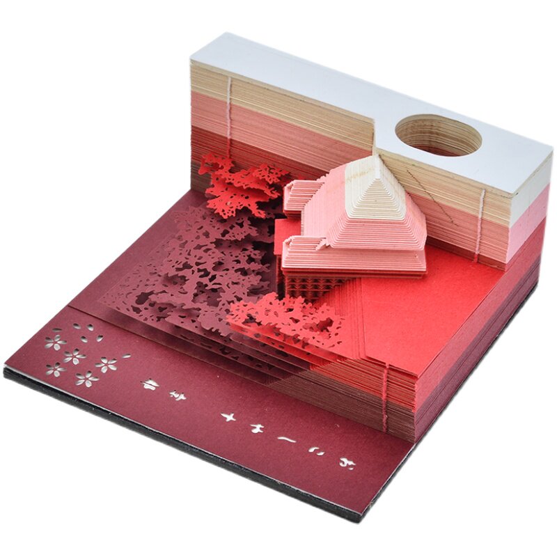 情侣*3d立体便签纸本便利贴抖音网红创意纸雕可手撕艺术品摆件
