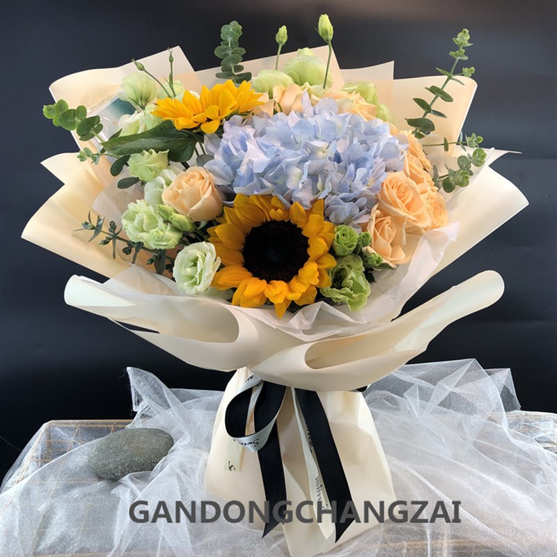 教师节广州鲜花速递向日葵送长辈男友生日混搭花束同城深圳珠海店