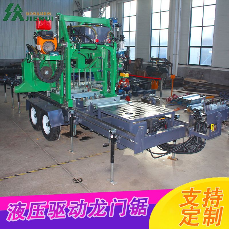 液压卧式龙门锯床结构稳定可改变行程适用硬木红木方料开料作业