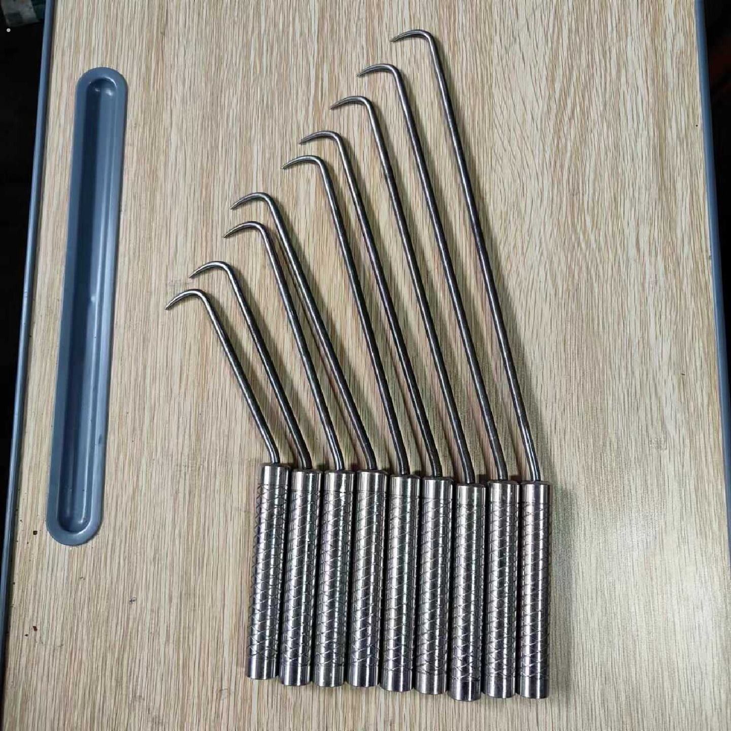 新款5.4钢绞线芯网纹不锈钢手柄钢筋工专用扎钩钩子