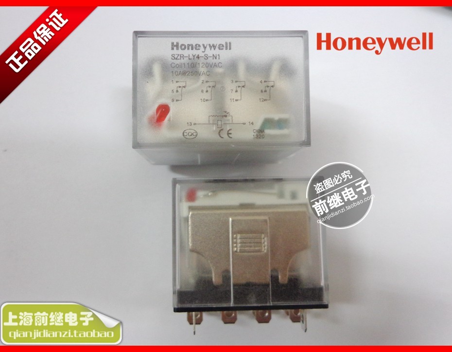 全新原装正品Honeywell/霍尼韦尔 SZR-LY4-S-N1 110/120VAC继电器