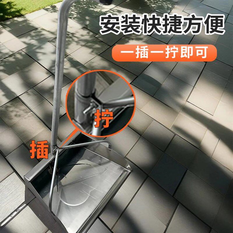 不锈钢簸箕家用撮子单个撮箕三角加固大号畚斗加厚戳子扫地灰斗