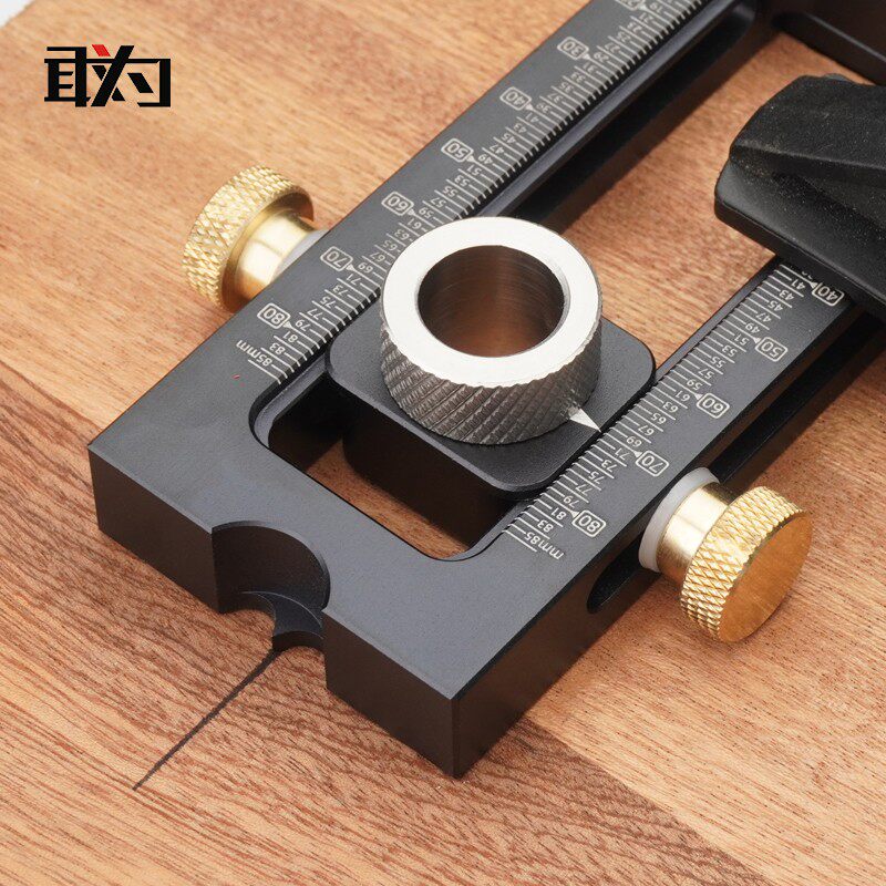 二合一定位器 婴儿童床 十字斜平头打孔器 床柜螺丝 木工工具