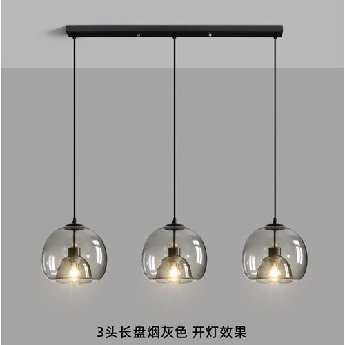 北欧复古轻奢玻璃吊灯民宿吧台餐厅床头灯创意个性咖啡厅玄关灯具