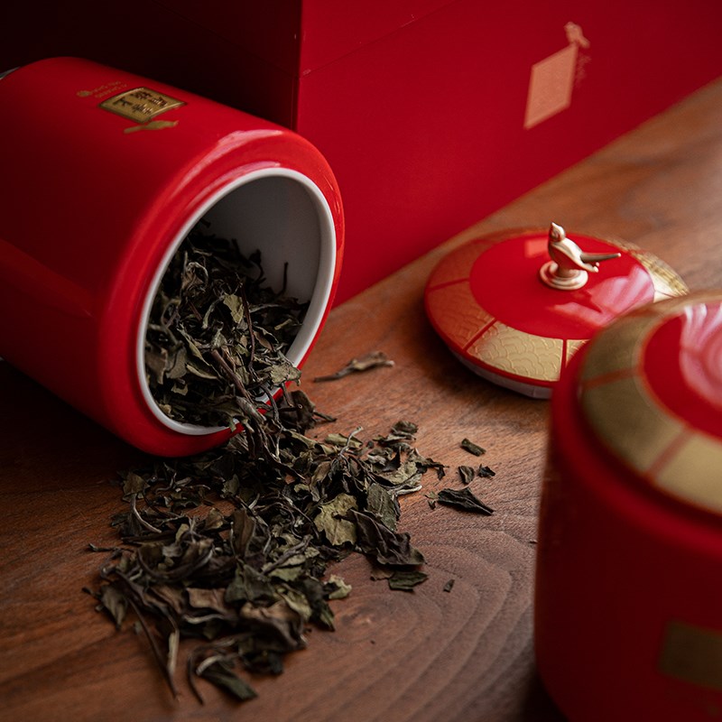 喜上眉梢陶瓷罐茶叶包装盒双陶瓷密封茶叶罐红茶白茶绿茶半斤通用
