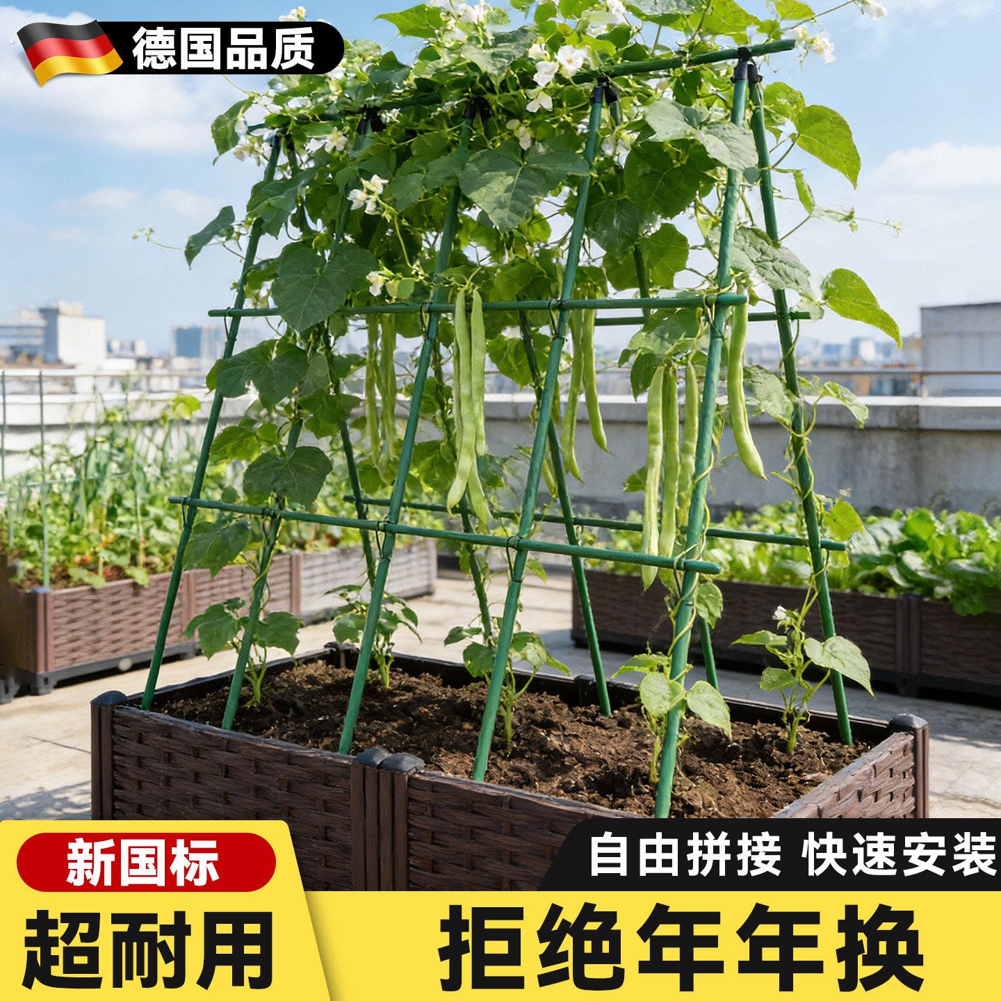 种植箱爬藤架豆角架杆黄瓜架子楼顶种菜架子丝瓜番茄蔬菜搭棚支架
