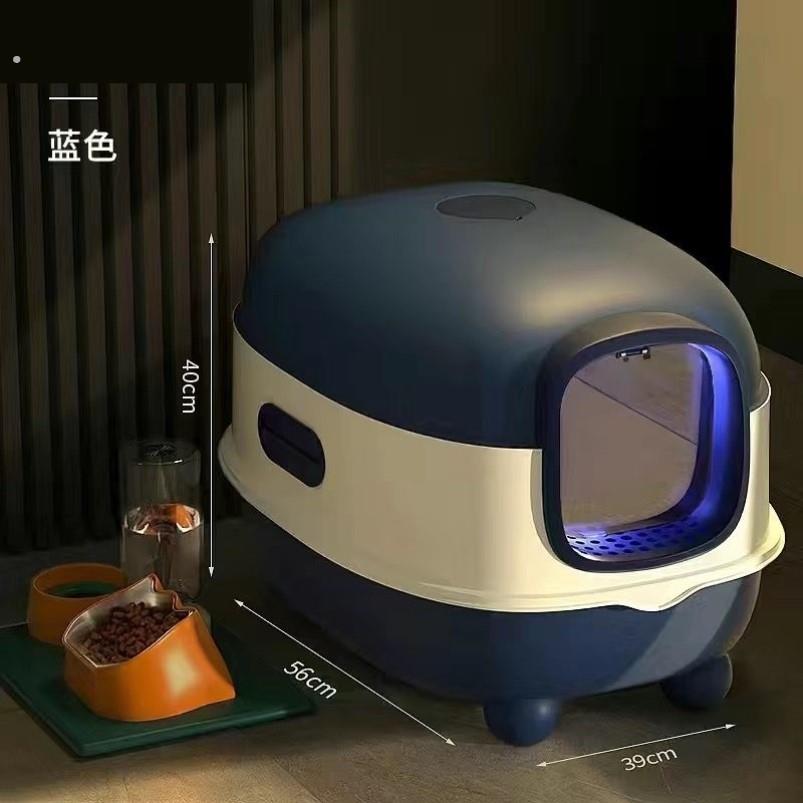 猫砂盆超大号紫外线灭菌防臭放溅砂自动封闭式可拆卸式猫咪用品