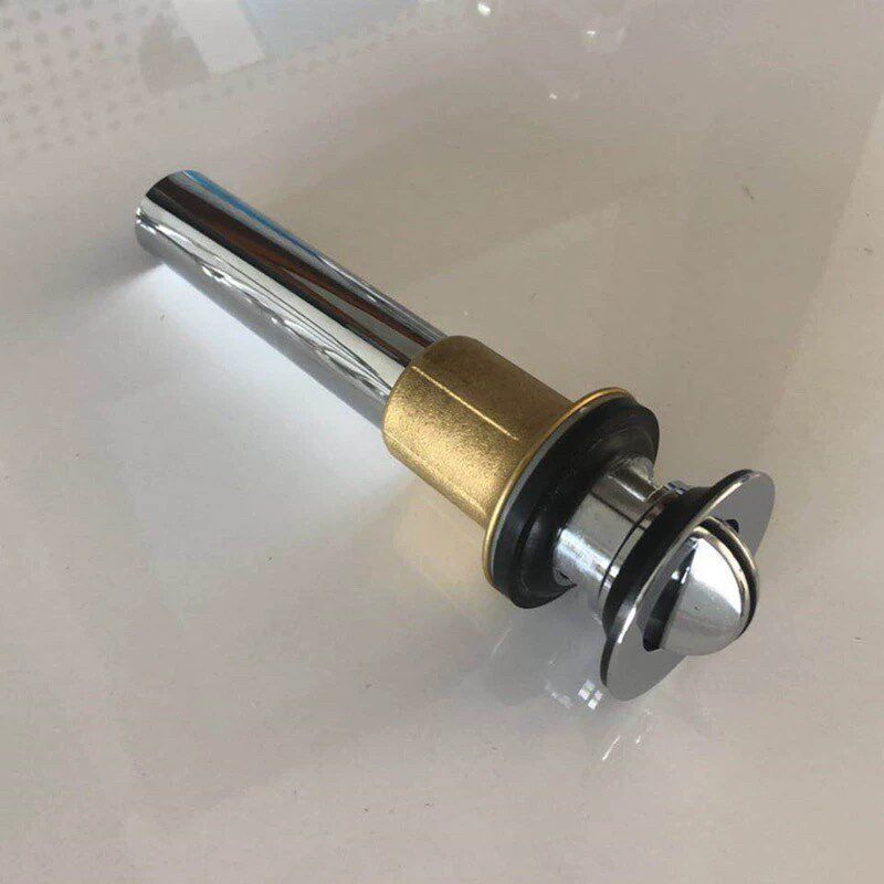 全铜弹跳翻版带溢水口铜帽面盆洗脸盆台盆翻板通用型下水器mp33