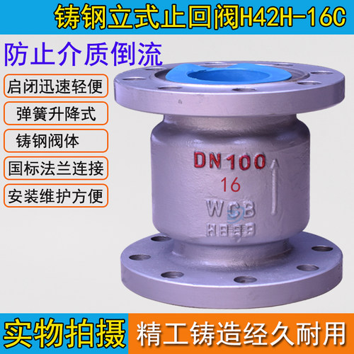 立式止回阀 H42H-16C铸钢法兰止回阀 逆止阀止逆阀DN15-DN400