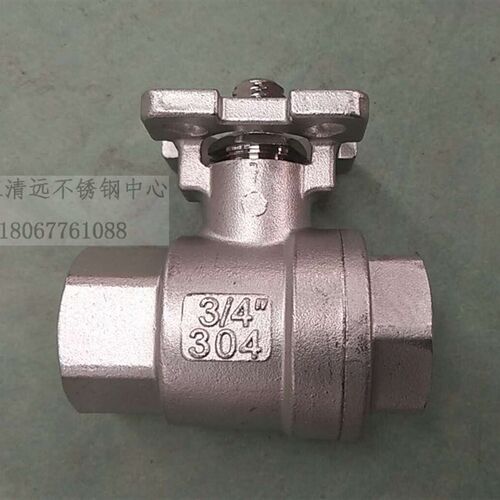 304二片式高平台气动球阀316不锈钢气动阀门内螺纹两片式球阀电动
