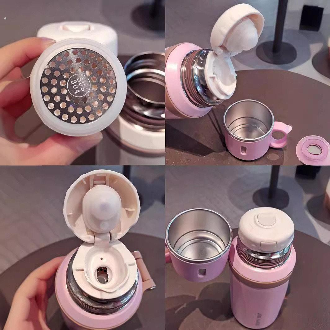 厂家直销碗盖高颜值316不锈钢保温杯可携式水杯保温水壶泡茶水杯
