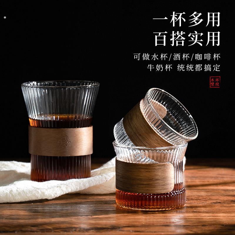 围炉煮茶杯子茶杯玻璃茶碗喝茶日式品茗杯主人杯功夫茶杯水杯小杯