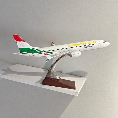 仿真40CM波音B737MAX8 ABS树脂航空模礼品 1:100静态摆件带起落架