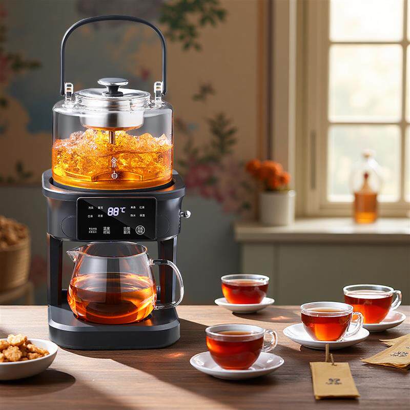 萃茶机家用纯钛养生壶煮茶器全自动上水蒸汽喷淋蒸煮两件式茶艺机