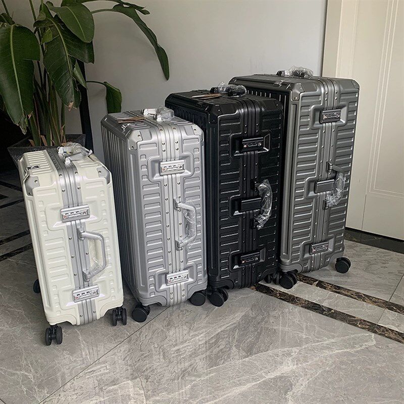外贸镁铝合金Tsa海关锁旅行箱静音万向轮铝框纯pc行李箱托运箱包
