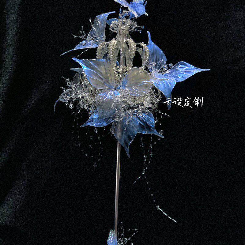 新款爱琴海蓝结婚女神权杖diy材料包新娘捧花闺蜜结婚礼物手工