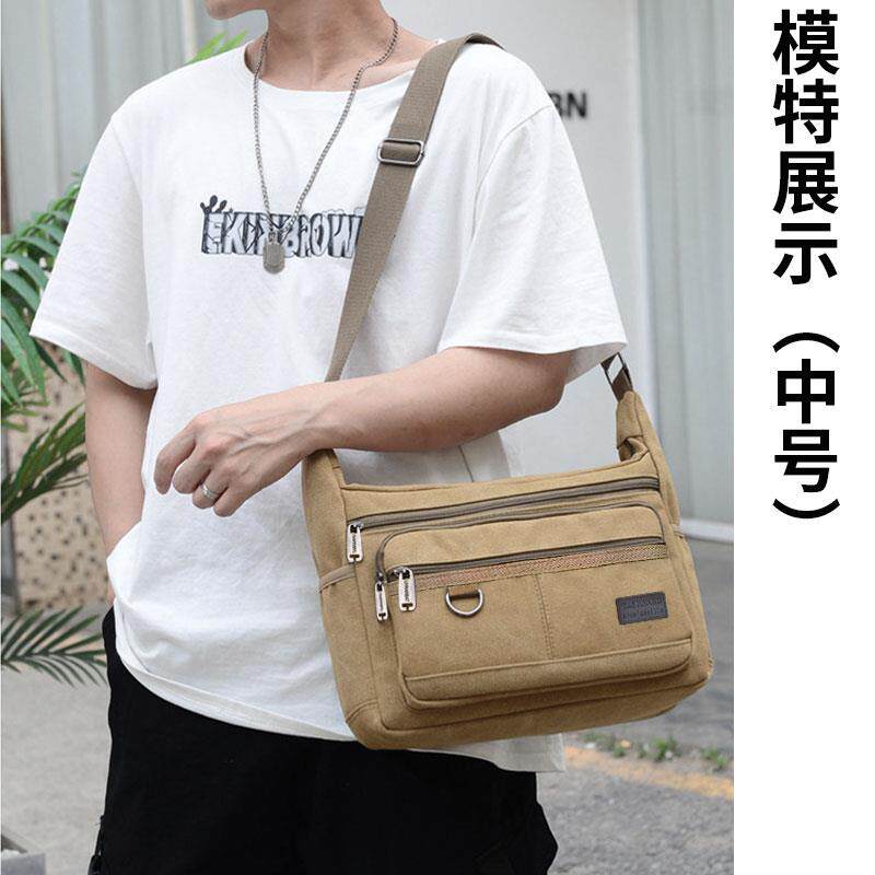 加大帆布包男包耐磨工地工具包大号劳保包单肩斜挎包大容量旅行包