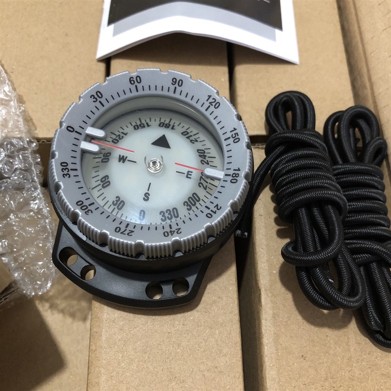 正品强磁潜水腕表指北针-50米深潜夜光高精度指南针带松紧绳专业