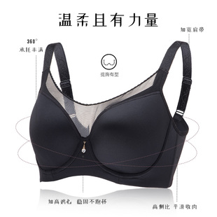 大码抹胸胖mm 防走光文胸 无痕内衣女200斤夏季薄款全罩杯胸罩G杯