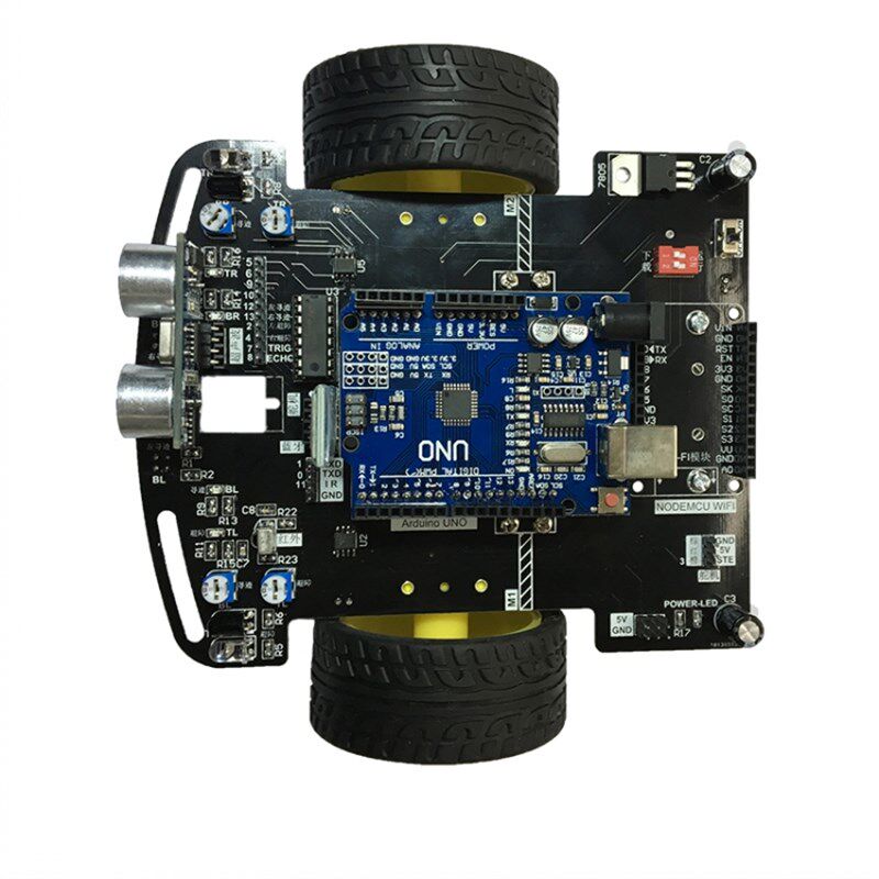 兼容Arduino智能小车自动循迹避障蓝牙手机遥控图形化编程DIY创客