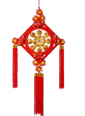 中国结葫芦挂件乔迁新居搬家新年家居客厅玄关壁挂大小号五福临门
