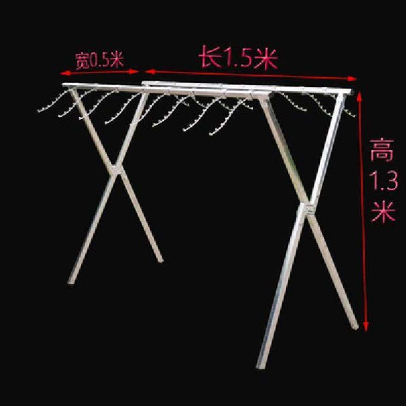 摆地摊折叠铁艺货架服装店挂衣架展示架x型Y型卖衣服的架子 落地