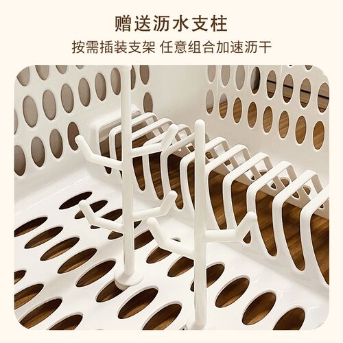 特大奶瓶收纳盒沥水防尘收纳箱婴儿专用宝宝餐具杯子晾干置物架