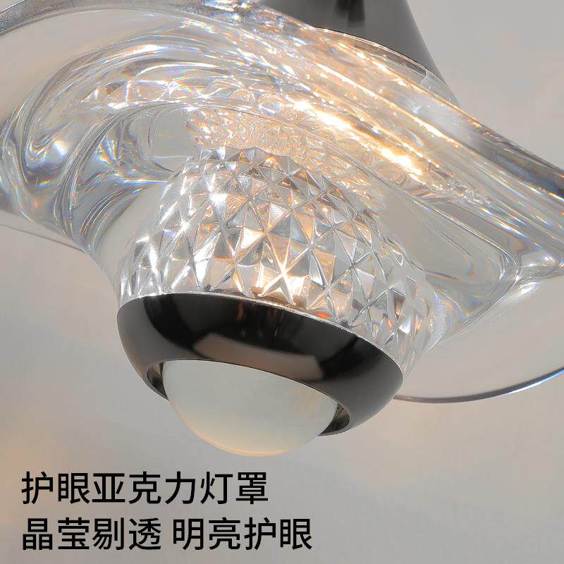 简约现代升降悬浮床头吊灯卧室床头玄关创意轻奢亚克力过道吊灯
