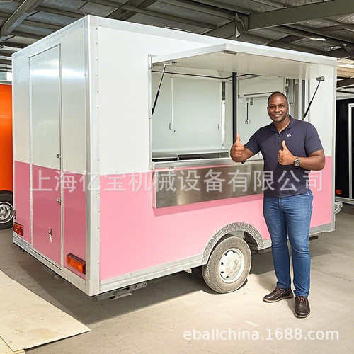 上海亿宝出口法国阿拉伯小推车早餐车美食车网红车food trucks