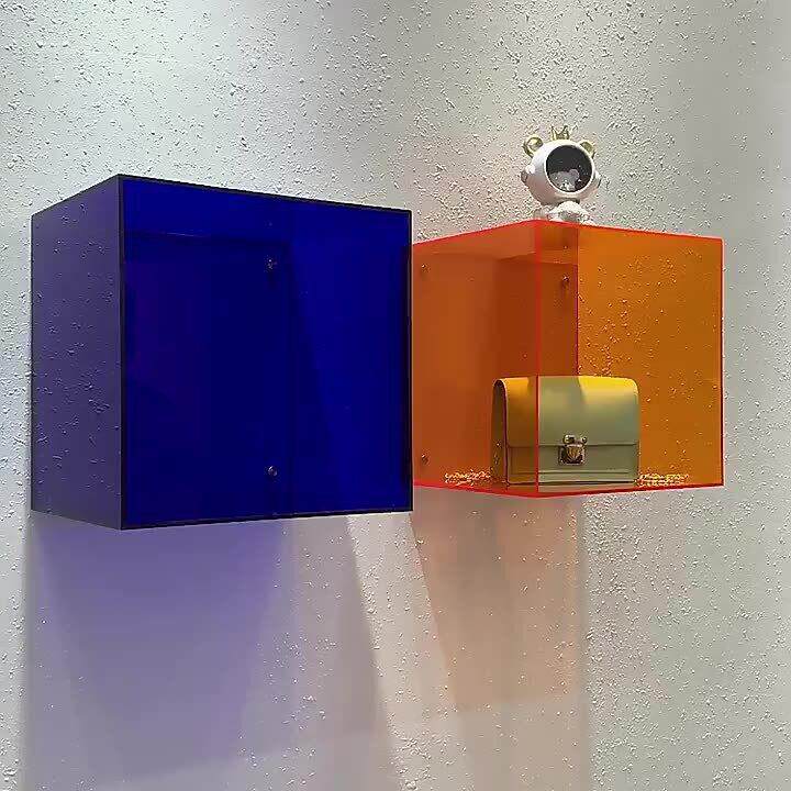 陈列展示柜服装店展示道具手上墙置物架亚克力盒鞋鞋店摆件包架