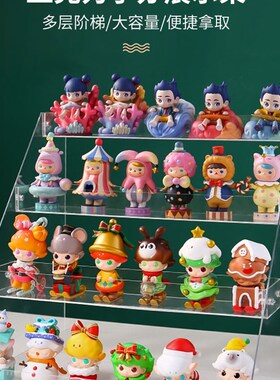 亚克力盲盒收纳展示架大娃独角兽若来海贼王密林古堡手办展示柜子