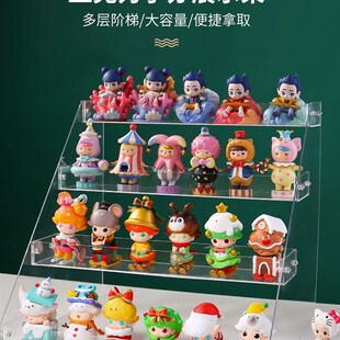 亚克力盲盒收纳展示架大娃独角兽若来海贼王密林古堡手办展示柜子