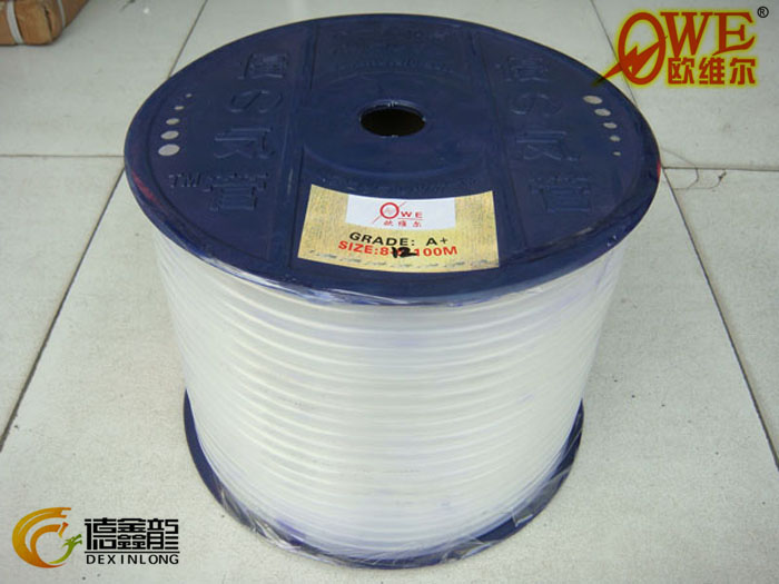 OWE-A欧维尔12*8mm气管白色透明100米轮装POE管风管塑料胶软管