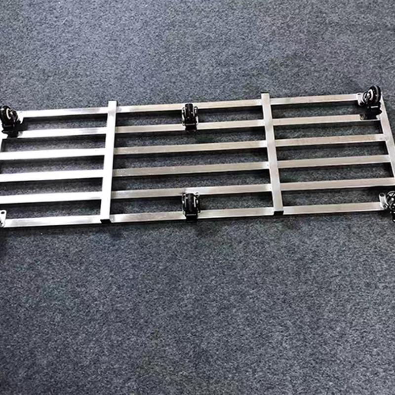 不锈钢可移动万向轮拖架花盆底座带轮可移动置物架米面防潮托架