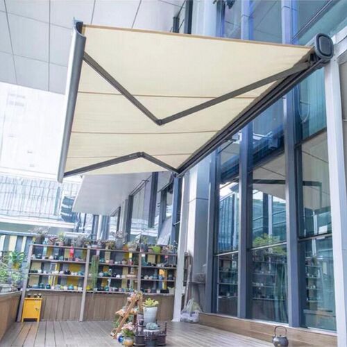 全盒伸缩雨棚门店电动遮阳篷窗户屋檐铝合金雨篷商铺门头智能雨蓬