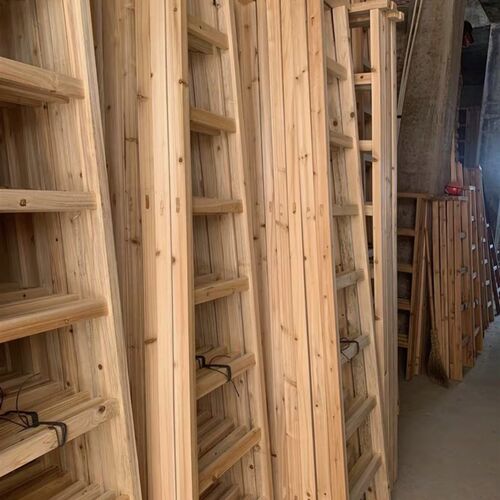 实木加厚加粗杉木人字梯折叠梯家用装修双侧梯水电工程工地专用梯