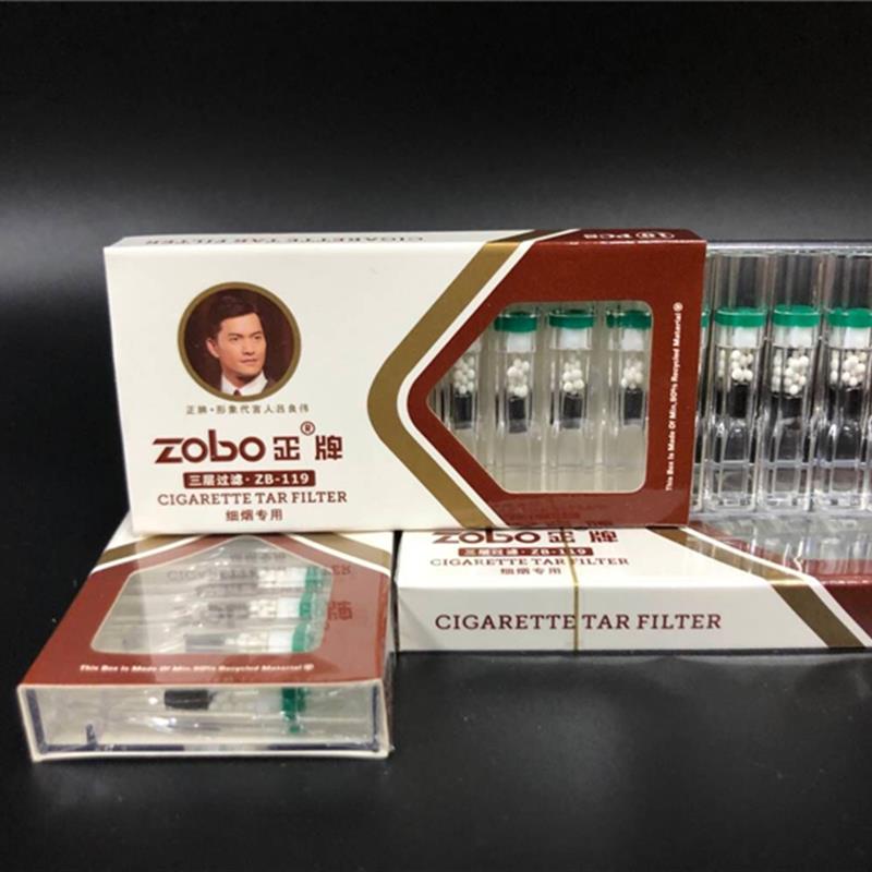 zobo正牌磁石纳米三重过滤嘴一次性烟嘴zb-119抛弃型细烟香烟虑器
