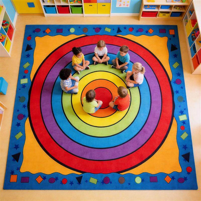 幼儿园早教中心卡通地毯儿童益智爬行毯好打理环保地垫定制游戏垫