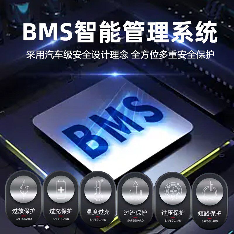 房车专用磷酸铁锂驻车空调电池12v24v48v户外移动大容量摆摊电源
