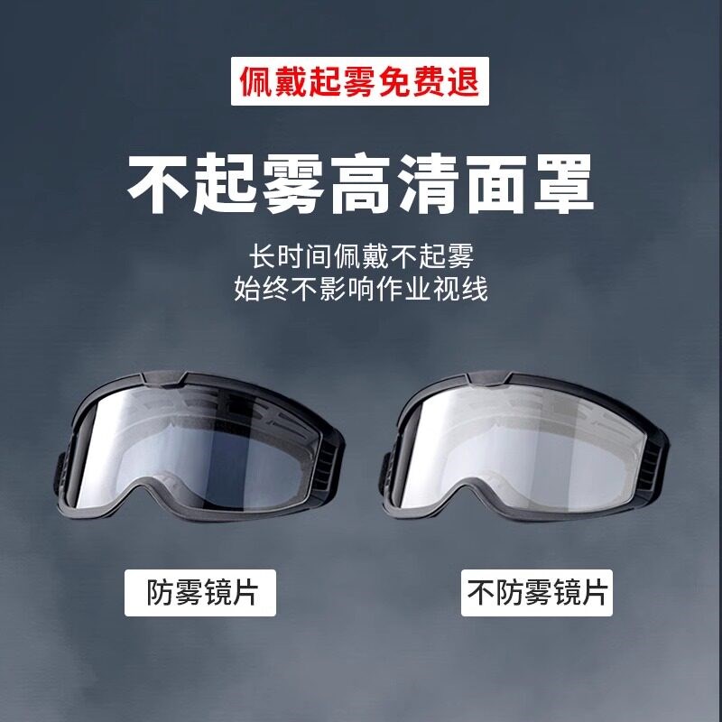 全方位一体式防尘防护全脸透气防雾面罩防紫外线工业粉尘打磨面具