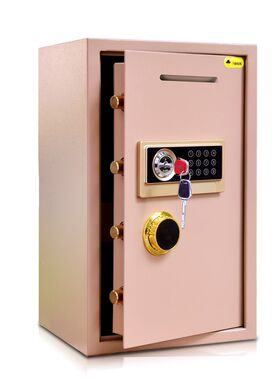 办公投币式保险柜系列存钱投钱箱收银箱功德箱超市宾馆收款保险箱