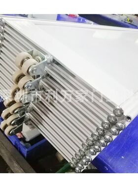 定做弧形室内隔断铝合金折叠门横向卷帘防盗商铺洗车行隐形推拉闸