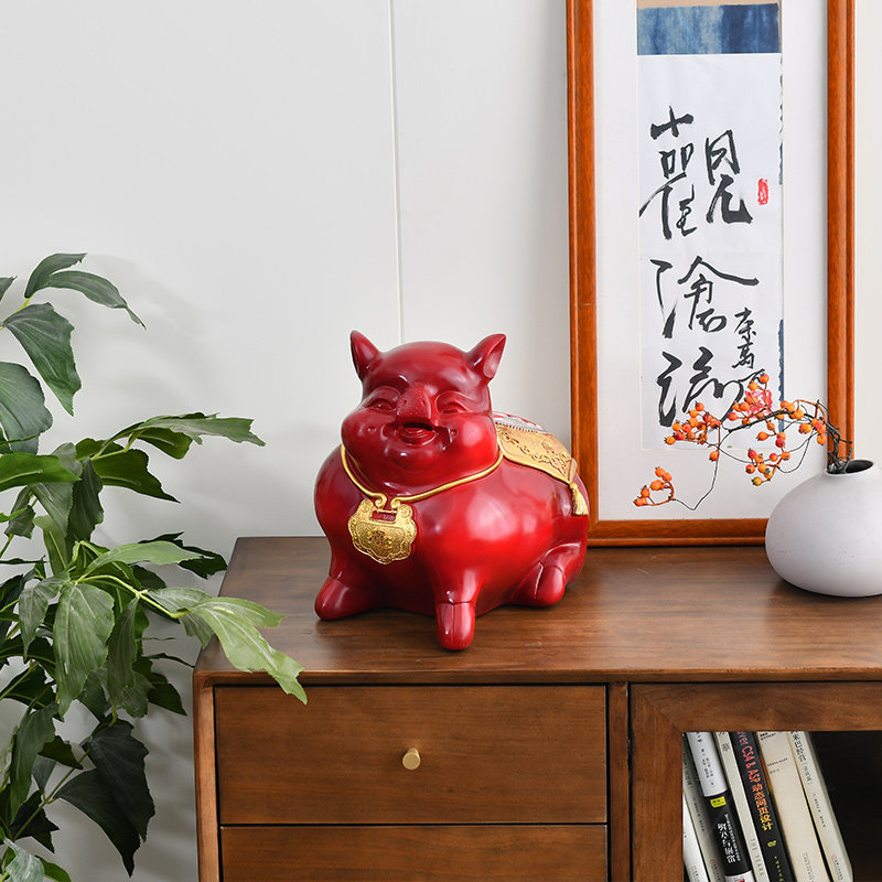 特大号储蓄罐招财金猪摆件创意大人只进不出超大容量存钱罐不可取