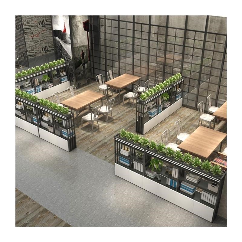 办公室屏风隔断置物架现代简约隔断柜餐厅围栏绿植花架隔断墙铁艺