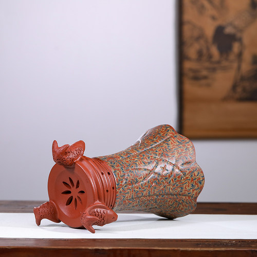紫砂花盆兰花盆个性紫砂盆手工绞泥精品蕙兰墨兰建兰花盆室内阳台